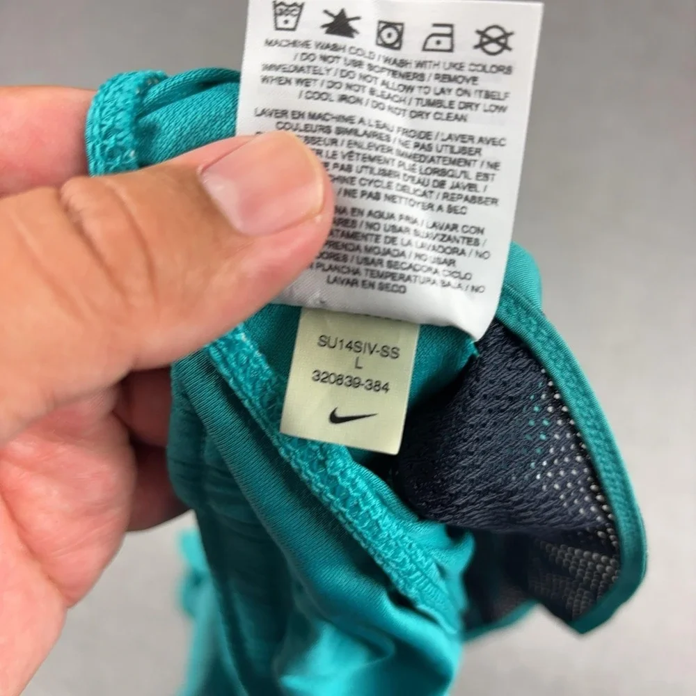 Nike Dri-Fit Running Shorts Mens Large Green Lined 4 Inseam Athletic 320839-384